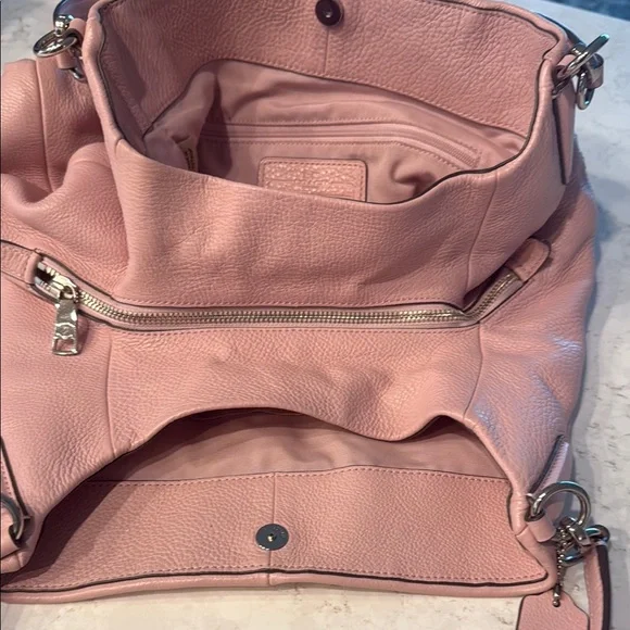 Pink Coach Leather Tote Bag - Picture 9 of 11